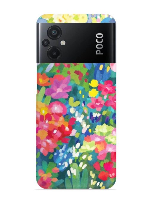 Watercolor Flower Art Snap Case for Poco M5