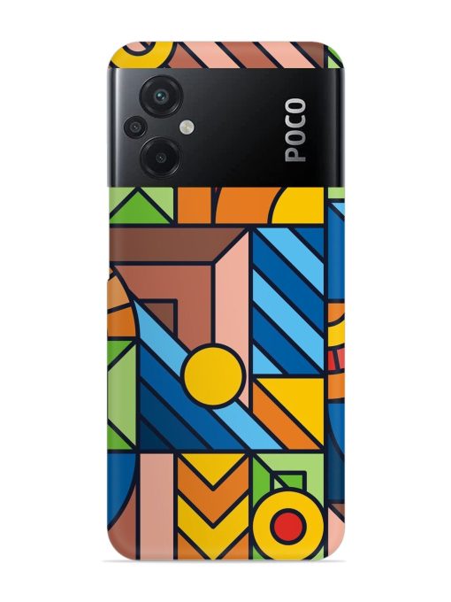 Colorful Geometric Snap Case for Poco M5 Zapvi