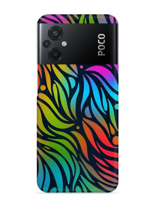 Abstract Leaf Design Snap Case for Poco M5 Zapvi