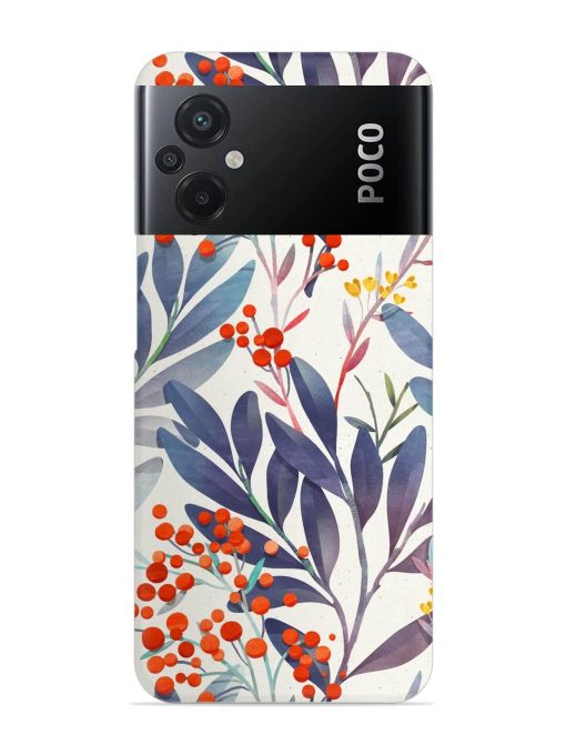 Seamless Floral Pattern Snap Case for Poco M5 Zapvi