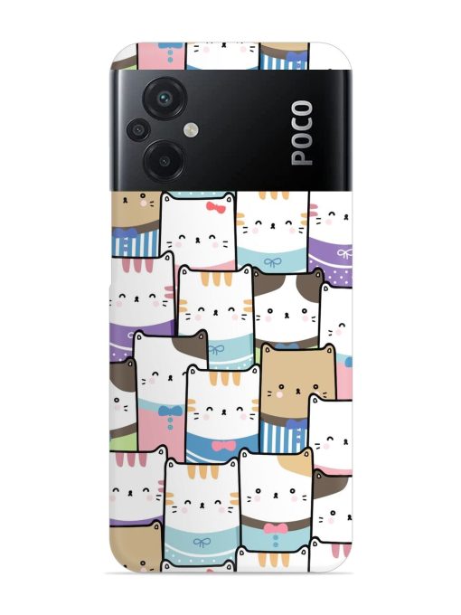 Cute Adorable Cat Snap Case for Poco M5 Zapvi