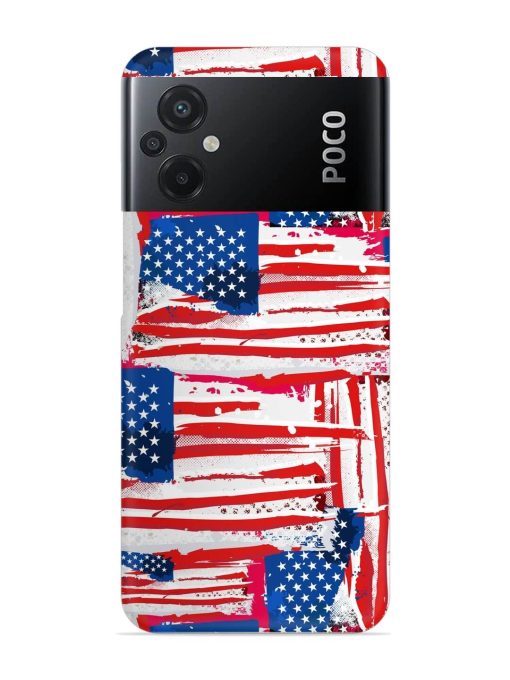 Usa Flag Seamless Snap Case for Poco M5