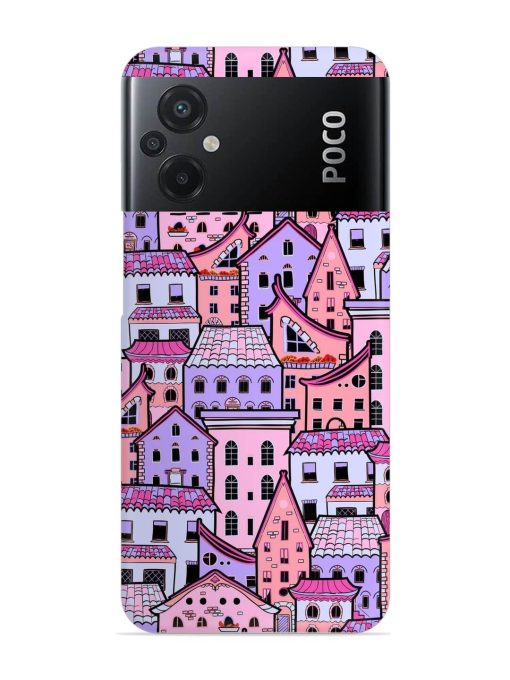 Seamless Pattern Houses Snap Case for Poco M5