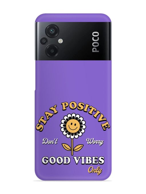 Retro Positive Flower Snap Case for Poco M5 Zapvi