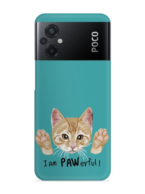 Typography Slogan Cat Snap Case for Poco M5 Zapvi