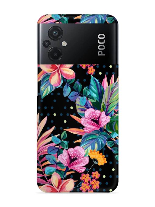 Seamless Floral Pattern Snap Case for Poco M5 Zapvi