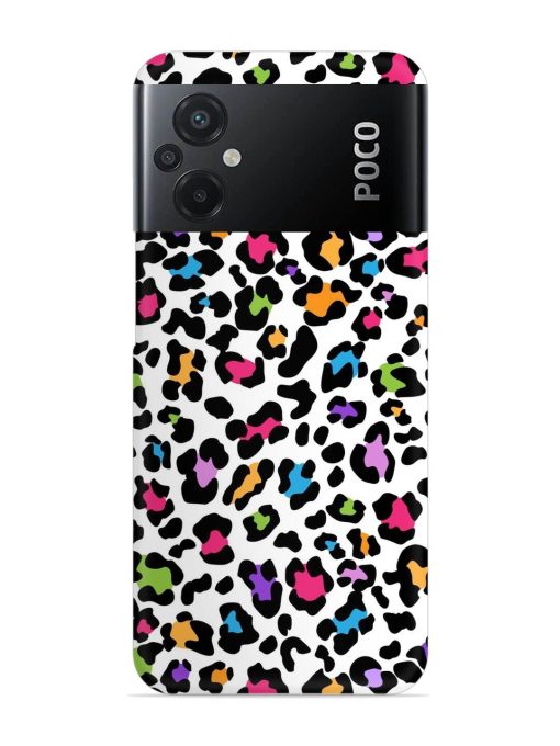 Seamless Leopard Pattern Snap Case for Poco M5 Zapvi