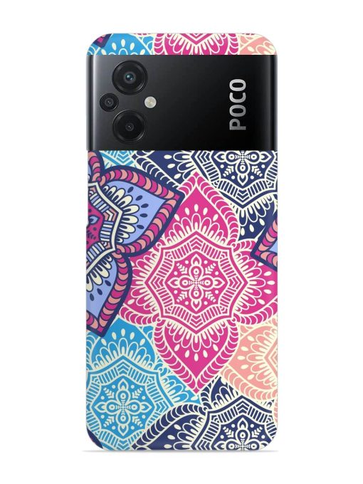 Ethnic Floral Seamless Snap Case for Poco M5 Zapvi