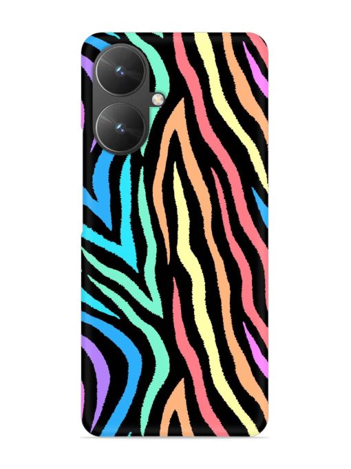 Colorful Abstract Zebra Snap Case for Poco M6 (5G) Zapvi