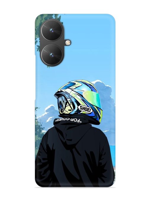 Rider With Helmet Snap Case for Poco M6 (5G) Zapvi