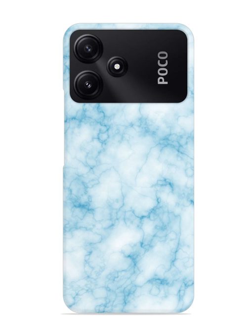 Blue White Natural Marble Snap Case for Poco M6 Pro (5G) Zapvi