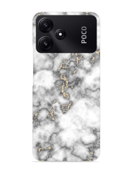 Gray And Gold Marble Snap Case for Poco M6 Pro (5G) Zapvi