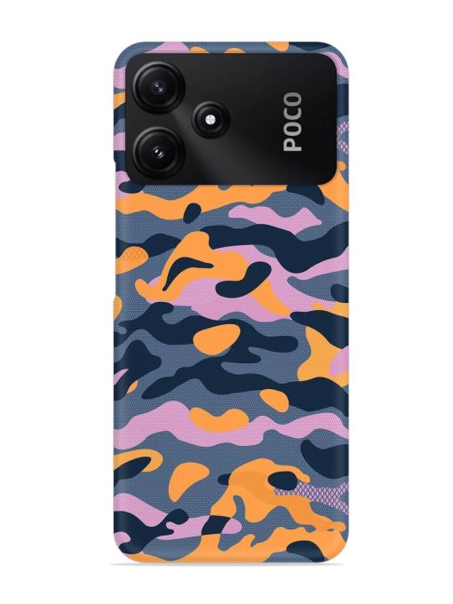 Camouflage Army Military English Orange Art Snap Case for Poco M6 Pro (5G) Zapvi