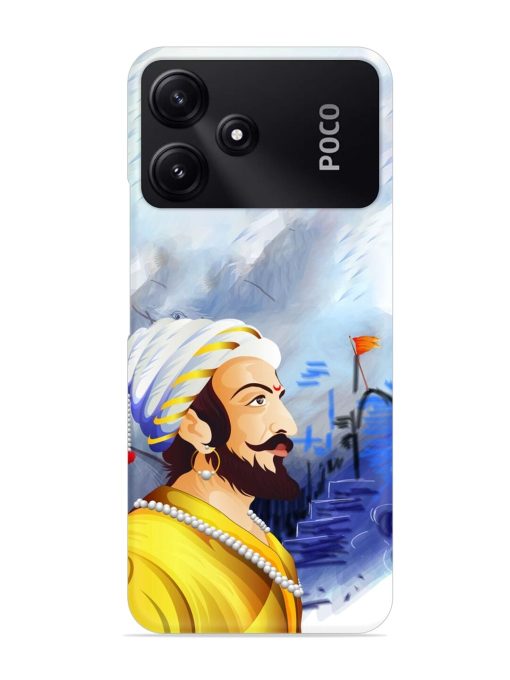 Shivaji Maharaj Color Paint Art Snap Case for Poco M6 Pro (5G)