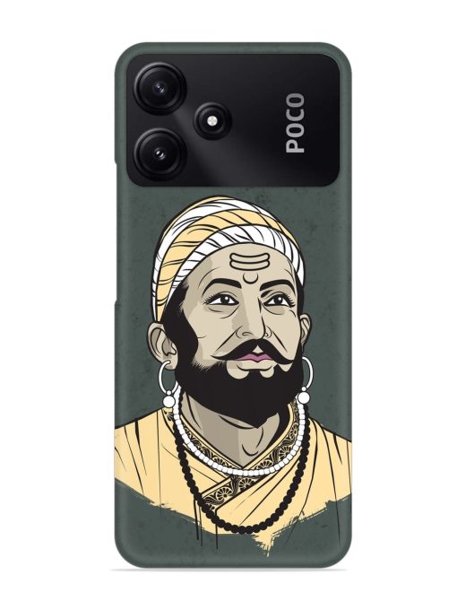 Shivaji Maharaj Vector Art Snap Case for Poco M6 Pro (5G) Zapvi