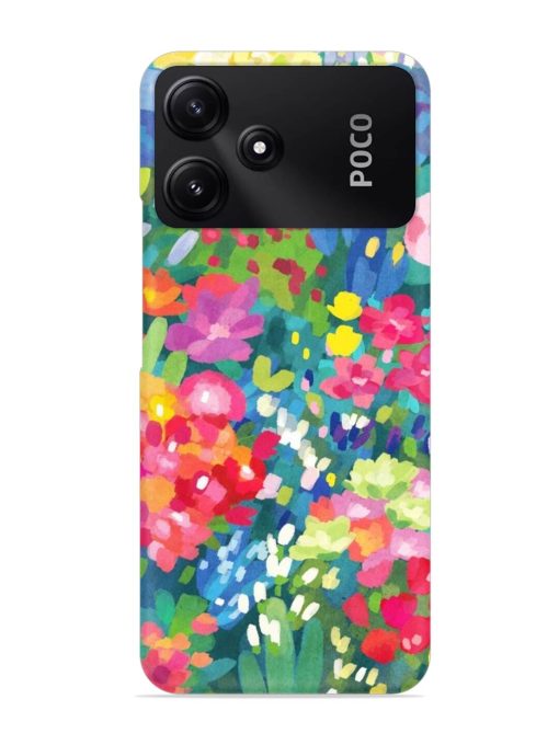 Watercolor Flower Art Snap Case for Poco M6 Pro (5G)