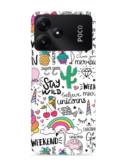 Unicorn Ice Cream Snap Case for Poco M6 Pro (5G)