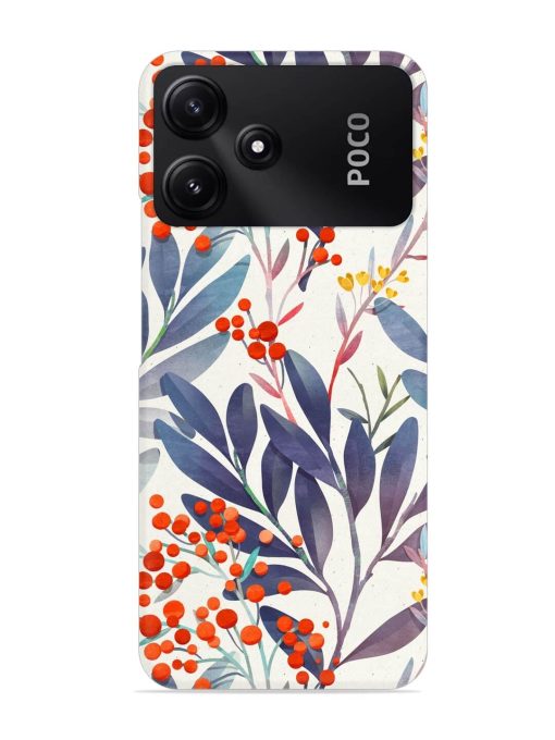 Seamless Floral Pattern Snap Case for Poco M6 Pro (5G)