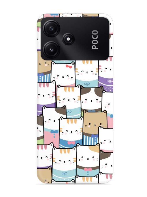 Cute Adorable Cat Snap Case for Poco M6 Pro (5G) Zapvi