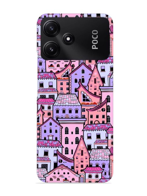 Seamless Pattern Houses Snap Case for Poco M6 Pro (5G)