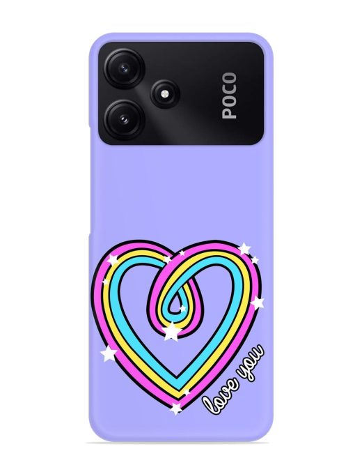 Colorful Rainbow Heart Snap Case for Poco M6 Pro (5G) Zapvi