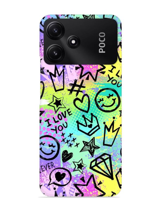 Bright Seamless Pattern Snap Case for Poco M6 Pro (5G) Zapvi