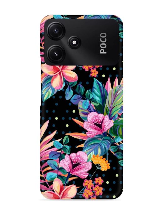 Seamless Floral Pattern Snap Case for Poco M6 Pro (5G) Zapvi