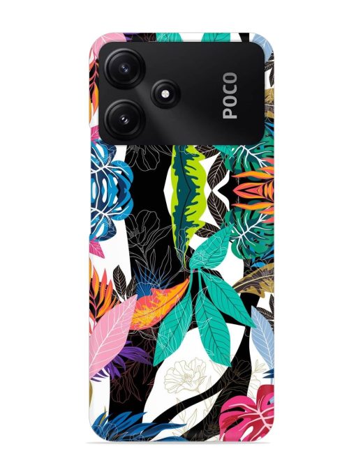 Floral Pattern Bright Snap Case for Poco M6 Pro (5G) Zapvi