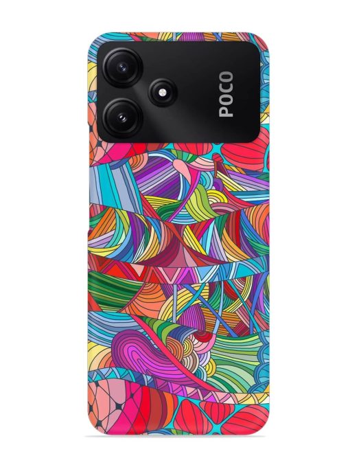 Seamless Patterns Hand Drawn Snap Case for Poco M6 Pro (5G) Zapvi