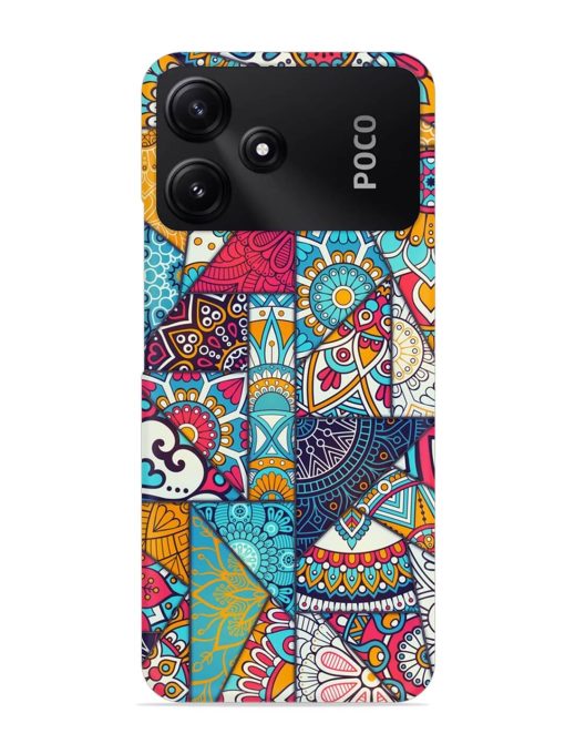 Patchwork Pattern Vintage Snap Case for Poco M6 Pro (5G) Zapvi