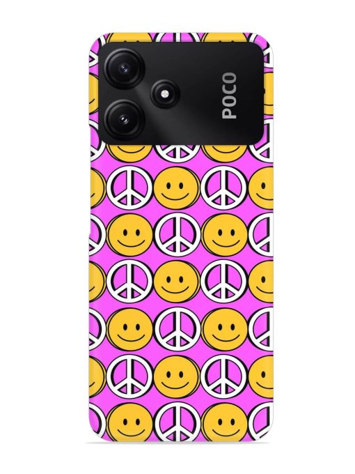 Smiley Face Peace Snap Case for Poco M6 Pro (5G)