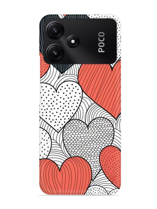 Girly Heart Seamless Snap Case for Poco M6 Pro (5G)