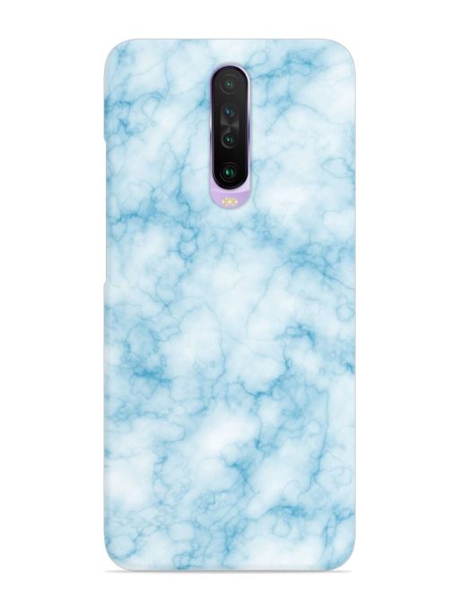 Blue White Natural Marble Snap Case for Poco X2 Zapvi