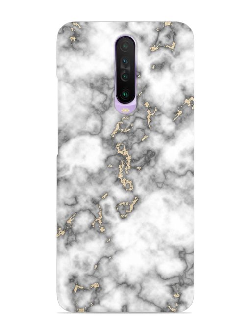 Gray And Gold Marble Snap Case for Poco X2 Zapvi