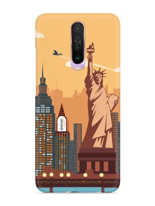 New York Statue Of Liberty Architectural Scenery Snap Case for Poco X2 Zapvi