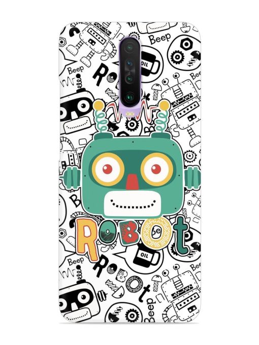 Robot Modern Seamless Pattern Snap Case for Poco X2 Zapvi