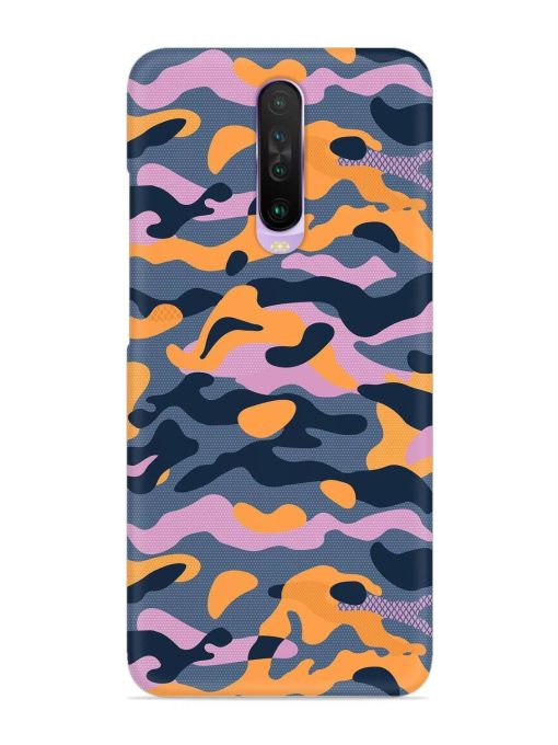 Camouflage Army Military English Orange Art Snap Case for Poco X2 Zapvi