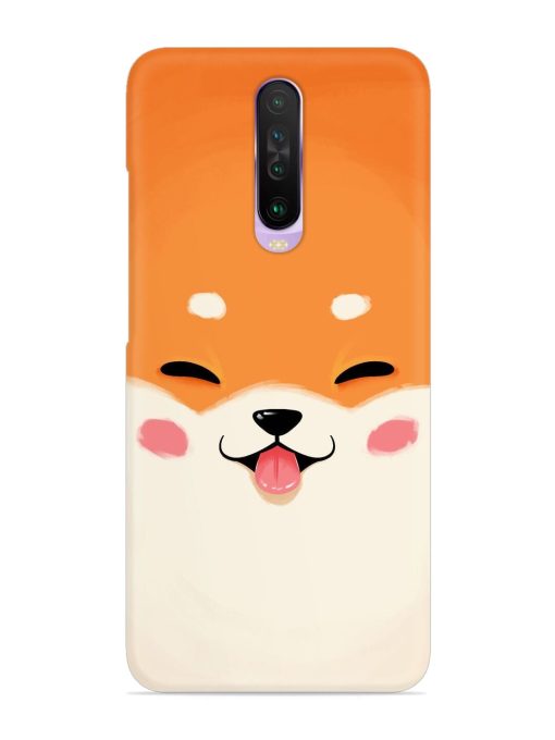 Cute Dog Face Vector Snap Case for Poco X2 Zapvi