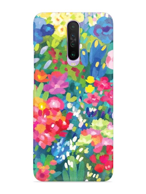 Watercolor Flower Art Snap Case for Poco X2 Zapvi