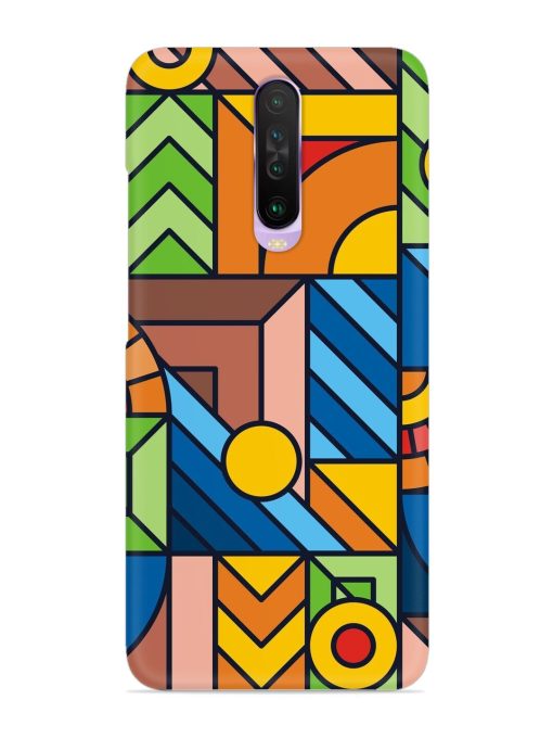 Colorful Geometric Snap Case for Poco X2 Zapvi