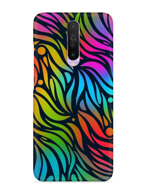 Abstract Leaf Design Snap Case for Poco X2 Zapvi