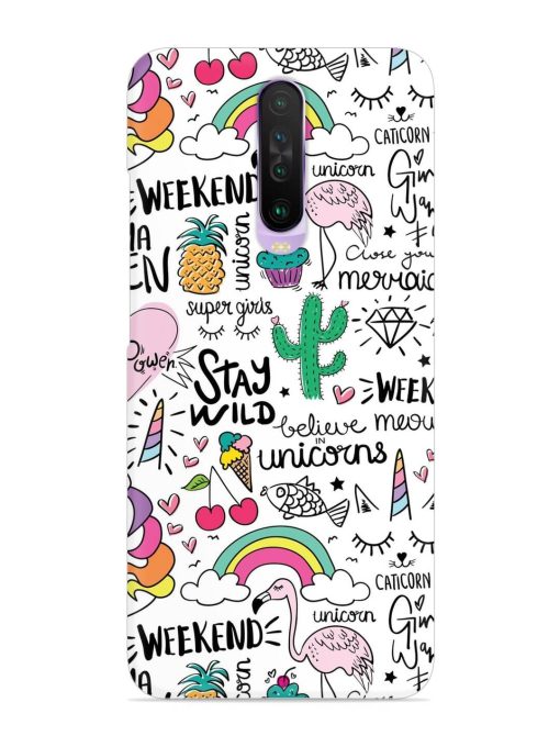 Unicorn Ice Cream Snap Case for Poco X2 Zapvi