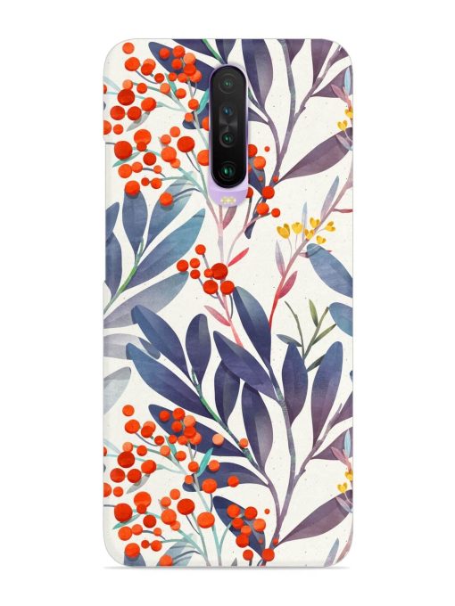 Seamless Floral Pattern Snap Case for Poco X2 Zapvi