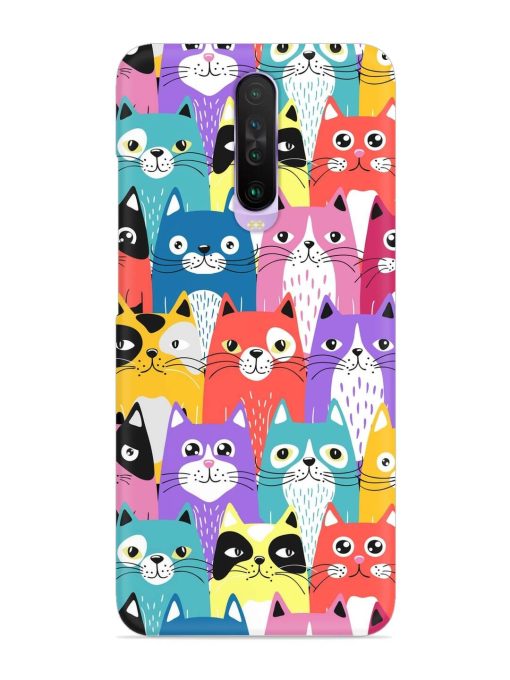 Funny Cartoon Cats Snap Case for Poco X2 Zapvi