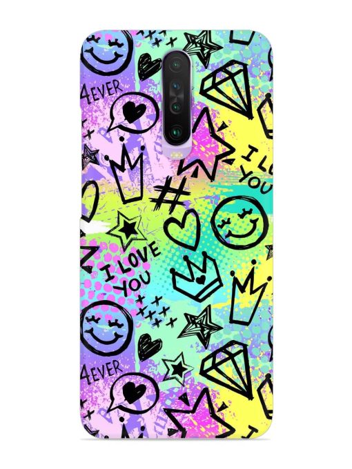 Bright Seamless Pattern Snap Case for Poco X2 Zapvi