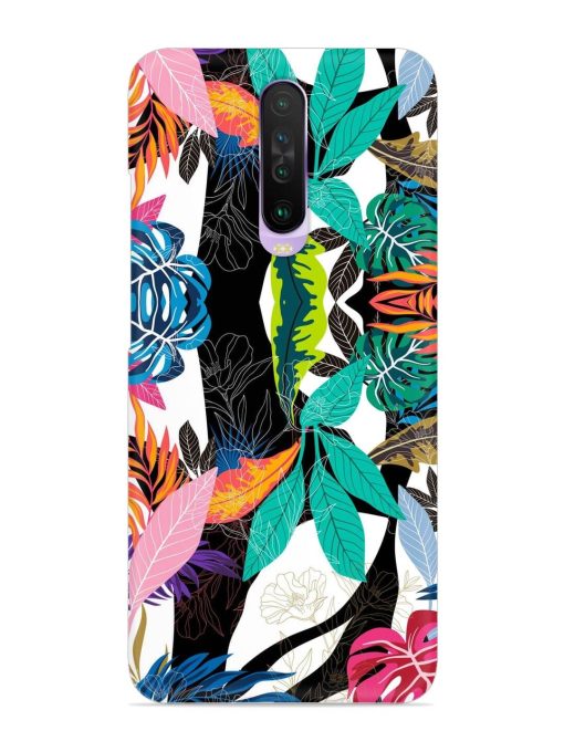 Floral Pattern Bright Snap Case for Poco X2