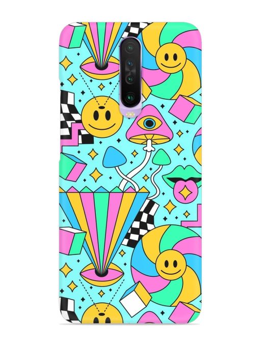 Trippy Rainbow 60S Snap Case for Poco X2