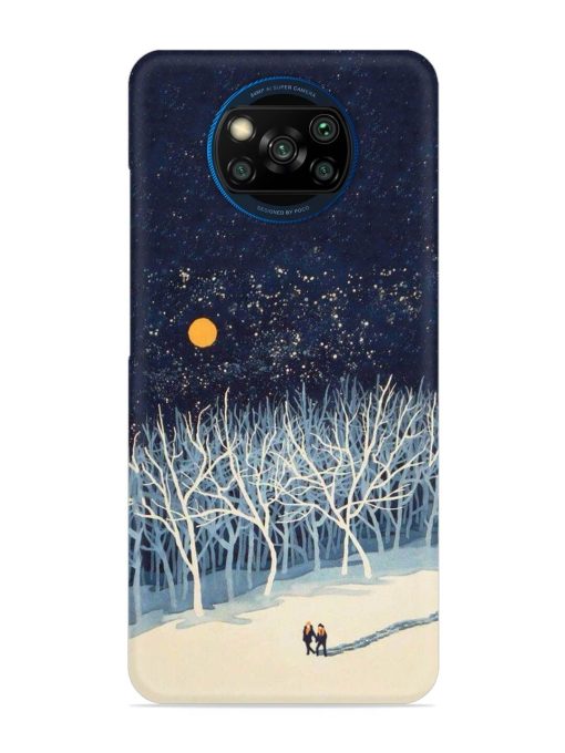 Full Moon Snowshoe Tour Snap Case for Poco X3 Zapvi