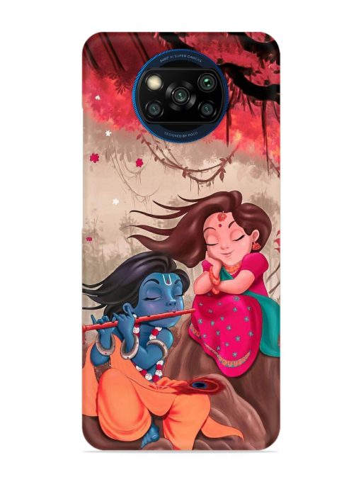 Radhe Krishna Water Art Snap Case for Poco X3 Zapvi