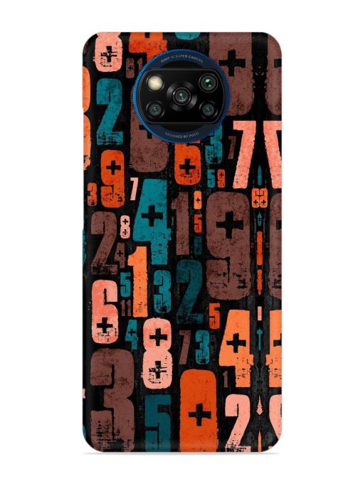 0 To 9 Art Snap Case for Poco X3 Zapvi